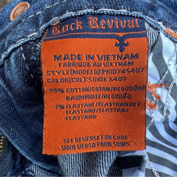 Rock Revival Women’s Blue Sukie Skinny Low Rise Jeans  Streetwear Grunge|Size:28 - Picture 11 of 16